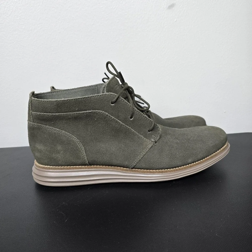 Cole Haan Boots‎ Mens 11 Green Original Grand Suede Chukka Casual Comfort Shoes